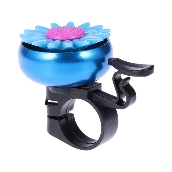 CIMAXIC Sunflower Shaped Bike Bell Kids Children Bell Cycling Bell Handlebar Ring Bell Ringer Horn (Blue),2.56"X1.77"X1.77"