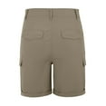 thumbnail image 6 of Women's Loose Solid Color Mini Pant Summer Beach Shorts Buttons Short Hot Pants Cargo Shorts, 6 of 7