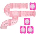 thumbnail image 5 of Hamster Tubes With Connector Diy Pet Cage Extension Small Pet Accessories Pink Color Durable Material For Pet Owners 1 Set, 5 of 5