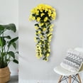 thumbnail image 4 of Artificial Hanging Flowers for outdoors,Fake Hanging Flowers,UV Resistant Fake Plastic Faux Hanging Plants Morning Glory Vines for Indoor Outdoor Garden Porch Eave Wedding Wall Decor（1PC）, 4 of 6