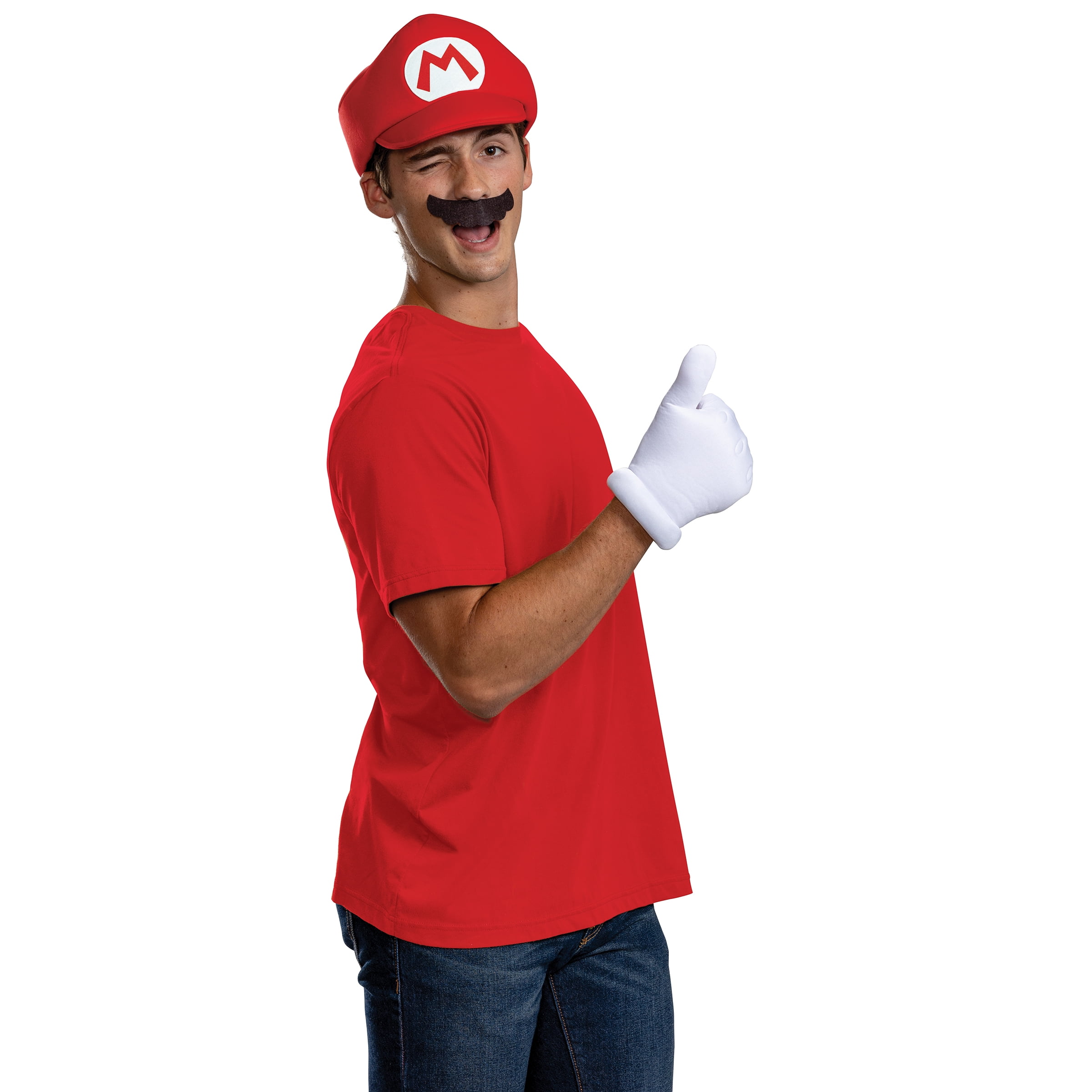 Nintendo Super Mario Bros. Mario Halloween Accessory Kit for Adults, by Disguise