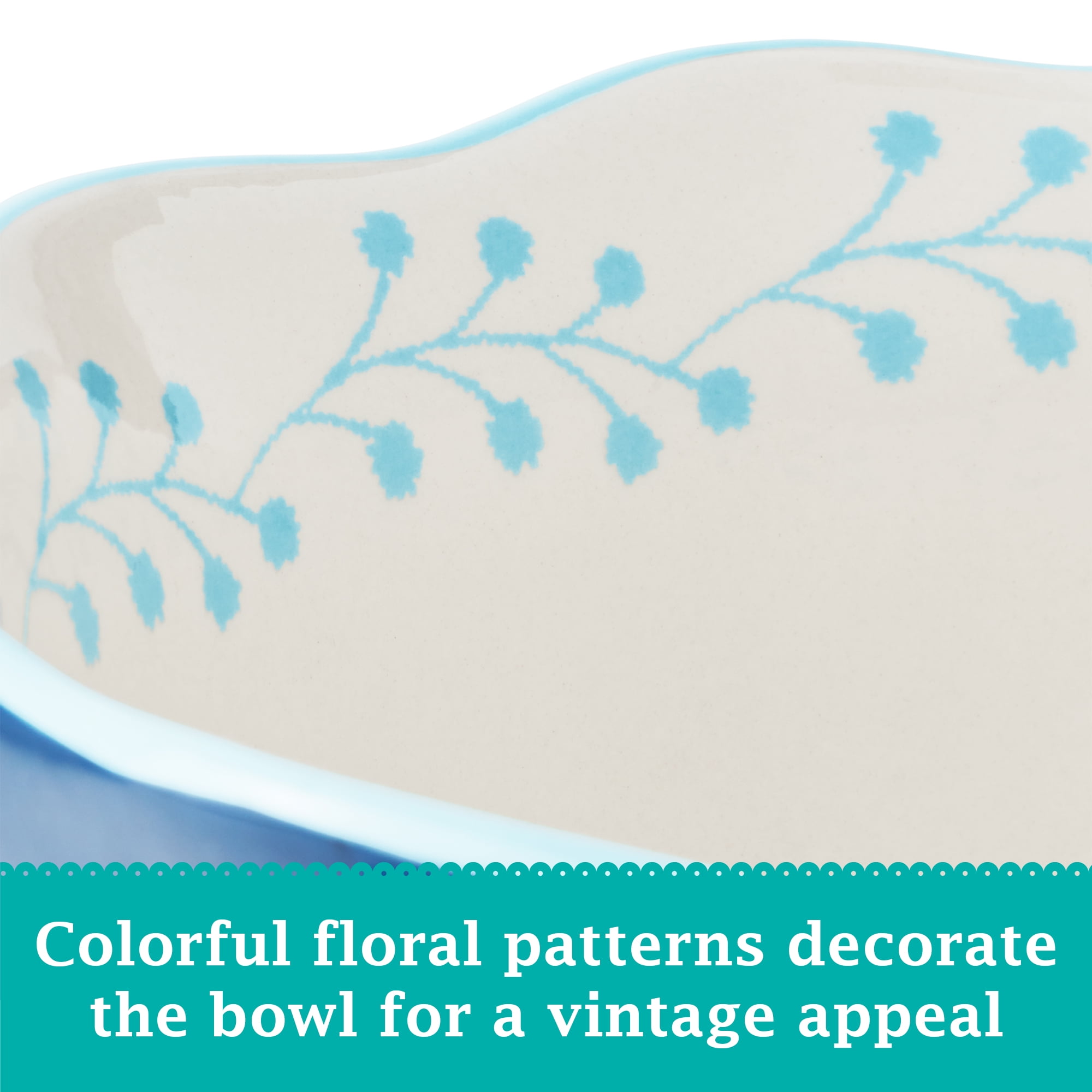 The Pioneer Woman Keepsake Floral 3.8-Quart Ceramic Batter Bowl with Spout