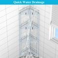 thumbnail image 6 of Floor Standing Corner Shower Caddy Organizer Shelf with Hooks, Bathroom Shelves Stand Rack, 6 of 7