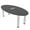 Asian Night w/Silver Base with Electric, variant on 6x3 Oval Shaped Conference Room Table With  Legs Power And Data