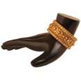 thumbnail image 2 of Sunsoul by Touchstone "Golden Bangle Collection" Indian Bollywood Stunning Look Whiter Rhinestone Charming Designer Jewelry Bangle Bracelets Set Of 6 In Antique Gold Tone For Women., 2 of 5