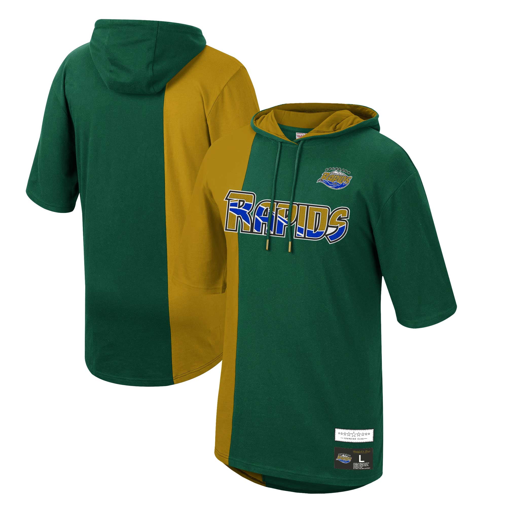 Green Bay Packers Mitchell & Ness French Terry Short Sleeve Hoodie 