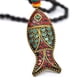 thumbnail image 4 of Collar para mujer, joyería para mujer, joyería para mujer, collar con colgante de cuentas de Mala budista nepalí, collar étnico de aleación con cuerno de pez y joyería larga., 4 of 5