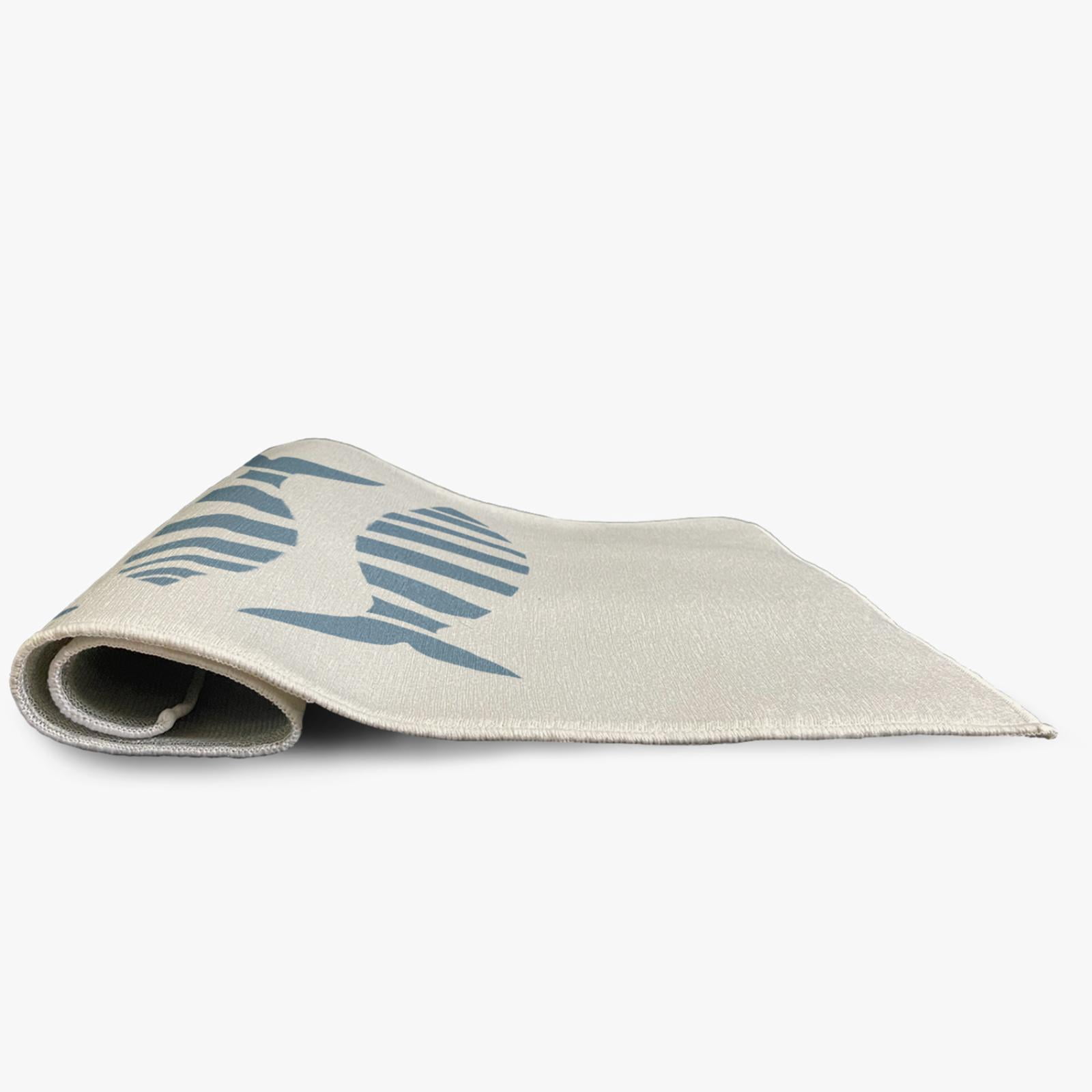 E by Design Puzzle Fish Nautical Indoor/Outdoor Rug - Dusty Smoke - 2 x 3 ft.
