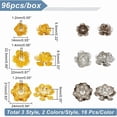 thumbnail image 5 of 96pcs Flower Bead Caps 3 Shapes Lotus Bead Caps Spacer Bead Caps Flower End Caps Iron 3D Bead Caps for DIY Jewelry Necklace Pendant Bracelet Earring Making Golden/Platinum, 5 of 6