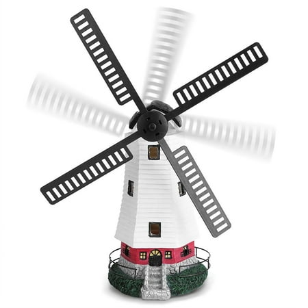 Solar Windmill - Lv. life Solar Powered Windmill LED Light Wall Lamp Home Garden Patio Decor Ornament USA