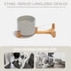 thumbnail image 4 of Cuenco de cerámica para perros y gatos con soporte de madera, juego de agua y comida ponderada esmaltada antideslizante para gatos y perros pequeños, 4 of 5
