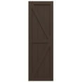 thumbnail image 5 of Ekena Millwork 18"W x 75"H True Fit PVC Two Equal Panel Farmhouse Fixed Mount Shutters w/ Z-Bar, Raisin Brown (Per Pair - Hardware Not Included), 5 of 9