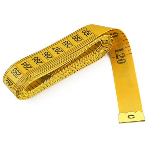 EcoNesxp Yellow 1 piece tape measure sewing tape 120 inches 19 mm width 300 cm inches