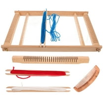 SHOWERORO 1 Set Weaving Loom for Children Handcraft Weaving Wooden Rectangular Frame Home Use