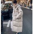 thumbnail image 2 of Chaqueta de algodón para mujer, chaqueta de algodón holgada y larga hasta la rodilla, chaqueta de pan, 2 of 6