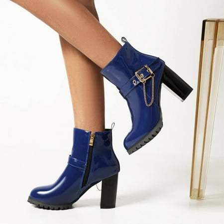 

Women Boots Ankle Boots Pointed Toe High Heel Winter Casual Warm Female Solid Color Shoes