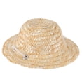 thumbnail image 1 of 1pc Adjustable Exquisite Pet Straw Hat Cat Sunshade Straw Hat (Random Color), 1 of 7