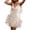 White, variant on Patlollav Womens V-Neck Solid Color Tassel Sleeveless Dress Short Skirt