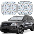 thumbnail image 1 of Balery Swimming Shark Parasol para parabrisas de coche de 2 piezas | Parasol plegable para parabrisas delantero de coche para la mayoría de sedanes-Medium, 1 of 6