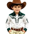 thumbnail image 3 of Tiijoy Boys Western Cowboy Shirt Youth Casual Long Sleeve Button Down Shirt, Sizes 4-13, 3 of 3