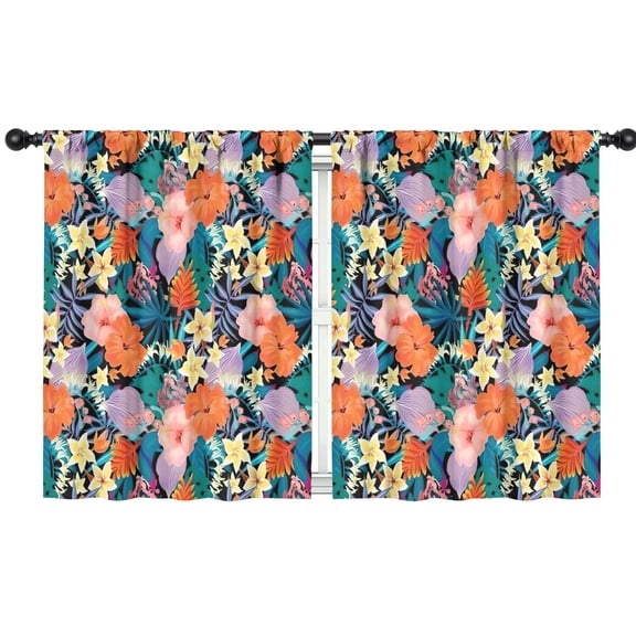 Blackout Kids Curtains,Pioneer Flower Floral Print Pattern Childrens Insulated Curtains Set Of 2,Bedroom Essentials,Toddler Room Decor 42"x54"
