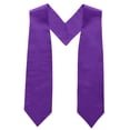 thumbnail image 1 of Toptie Écharpe de Graduation Unisexe Adulte 58 Pouces de Long, Violet, 1 of 3