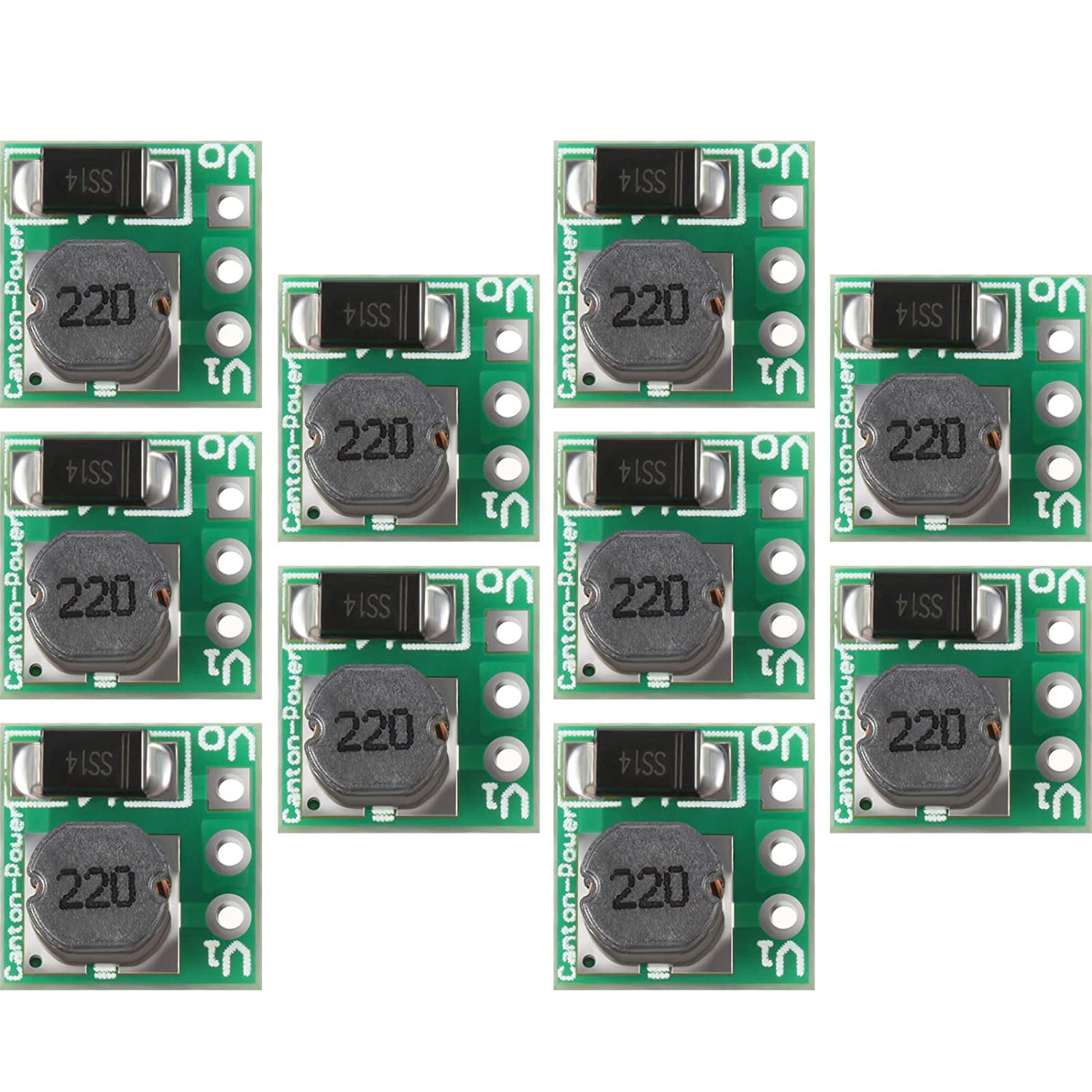 DaFuRui 2pcs Mini DC Boost Converter Regulator Module,USB DC-DC Step up 3V to 5V 1A Convert Voltage Regulator Board for Mobile Phones、MP3、MP4 and PSP 8523903969