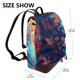 thumbnail image 2 of Disketp Colorful Feather Owl Mochila de Cuero para Mujer, Bolso de Espalda Antirrobo con Estilo para Viaje, Trabajo y Uso Diario, 2 of 4