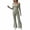 Army Green, variant on Pajamas for Women Set Striped Loungewear Long Sleeve Crop Tops and Flared Leg Pants Comfy Soft Matching Sets