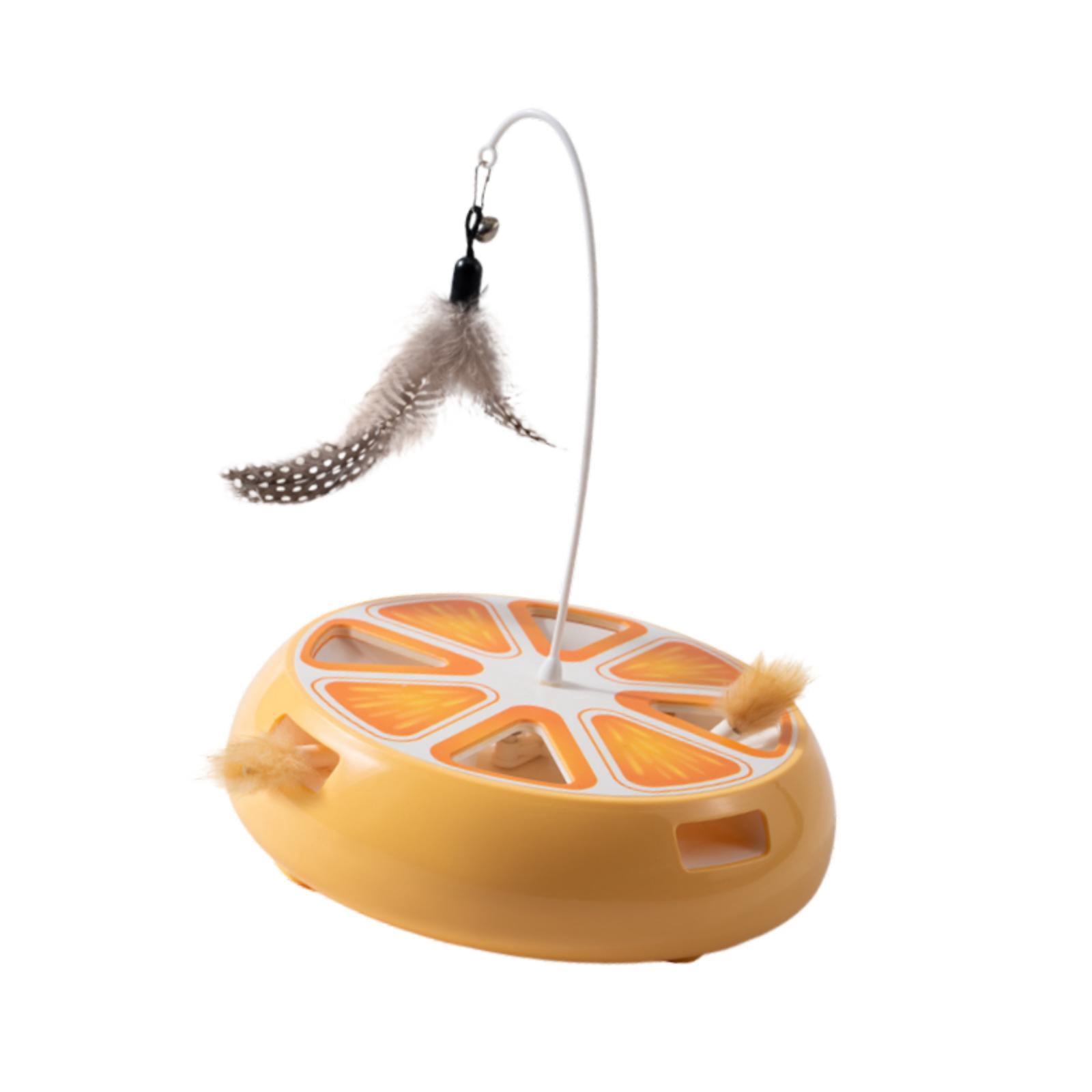 YWMJZEU Automatic Teaser Interactive Cat Toy Interaction Pet Supplies Playing Electronic Yellow