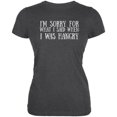 thumbnail image 1 of Sorry For What I Said When Hangry Dark Heather Juniors Soft T-Shirt, 1 of 1