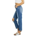 thumbnail image 2 of Risen Emily Women's High Rise Relaxed Distressed Cropped Jeans, 2 of 8