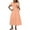 Orange, variante sur Robe d'Été pour Femmes DYTTDG Robe pour Femmes Unie à Manches Courtes Col en V Plissée Longue Robe Excellents Cadeaux à Petit Prix Orange,G