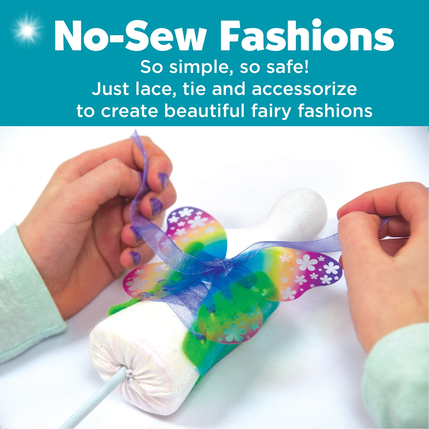 Creativity for Kids Designed by You Fairy Fashions, Child Craft Kit for Boys and Girls (23 Pieces)