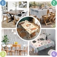 thumbnail image 3 of Autumn Fall Gnomes and Leaves Pattern Rectangle Tablecloth 60"x102",Waterproof Polyester Rectangle Table Cloth, Wipeable Spillproof Polyester Tablecloth for Dining, Camping, Indoor and Outdoor, 3 of 6