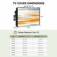 thumbnail image 3 of Outdoor TV Cover 60 to 65 Inches, Orange Grey Abstract Retro Ombre Mottled Texture Farmhouse Waterproof TV Cover with Remote Control Pocket, Flat Screen TV Cover Protector for Outside TV, 3 of 6