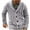 Gray, variant on Mens Sweaters for the Winter on Clearance Men Solid Casual Cardigan Long Sleeve Single-breasted Turndown Sweater