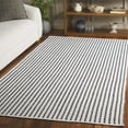 thumbnail image 2 of SAFAVIEH Cape Cod Rowina Wavy Striped Area Rug, Ivory/Charcoal, 9' x 12', 2 of 11