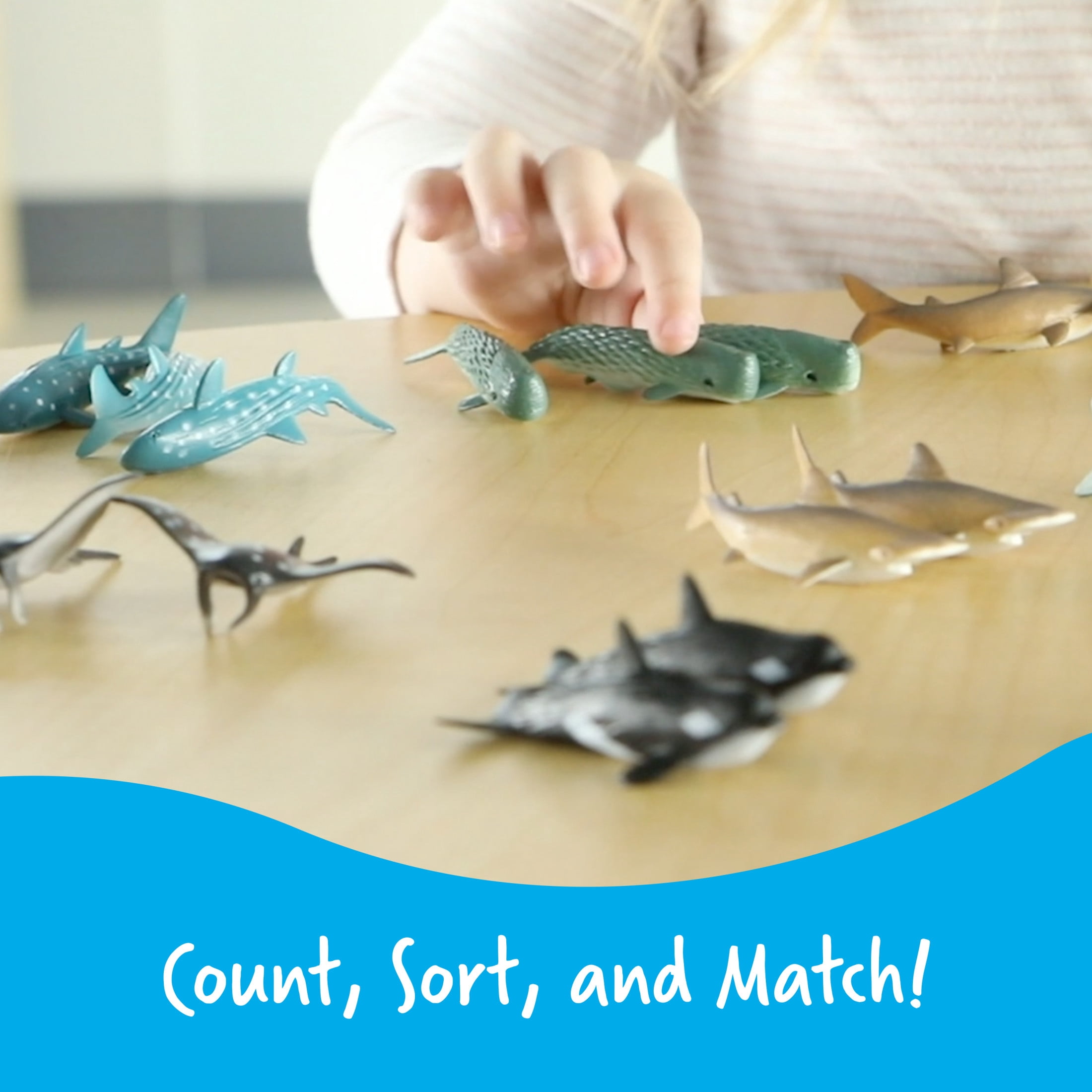 Learning Resources Ocean Animals, Counters, Imaginative Play, Set of 50 Different Ocean Animals, 50 Pieces, Ages 3+