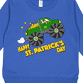 thumbnail image 3 of Inktastic Happy St. Patrick's Day Monster Truck with Leprechaun Toddler Sweatshirt, 3 of 4