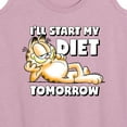 thumbnail image 3 of Garfield - Start My Diet Tomorrow - Women's Racerback Tank Top, 3 of 5