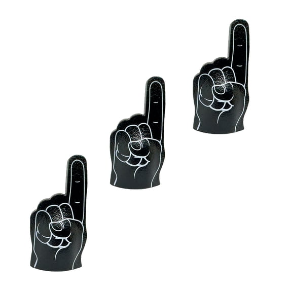 Black Foam Finger for WWE & AEW Wrestling Action Figures [Set of 3]