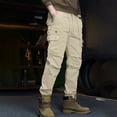 thumbnail image 2 of Awwp Mens Pants, Hiking Work Pants Outdoor Cargo Casual Sports Trousers Pants for Men Khaki XL, 2 of 4