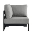 thumbnail image 2 of Tahoe Outdoor Patio Powder-Coated Aluminum Modular Corner Chair in Gray Gray, 2 of 8