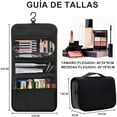 thumbnail image 3 of Neceser de Viaje Colgante Impermeable, Bolsa de Aseo Grande con 6 Compartimentos, Bolsa de Maquillaje de Viaje Portátil con Asa, para Hombre y Mujer como Kit de Aseo Personal (Negro), 3 of 4