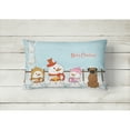 thumbnail image 2 of Carolines Treasures BB2448PW1216 Merry Christmas Carolers Brindle Boxer Canvas Fabric Decorative Pillow, 12H x16W,, 2 of 3