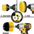 thumbnail image 3 of Drill Brush Power Scrubber Yellow Bathroom Accessories Cleaning Set - Drill Brush Set for Cleaning Tile and Grout - Shower Cleaning Supplies - Drillbrush Shower Cleaner - Household Cleaning Brushes, 3 of 8