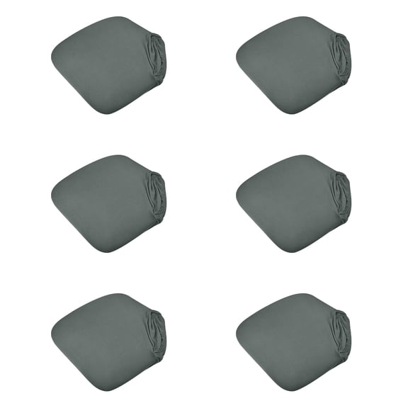 Waterproof Chair Seat Covers Set Of 6 For Dining Room, Stretchy Washable Chair Seat Slipcovers, Kitchen Chair Seat Protector For Home Restaurant Banquet, Removable Dining Chair Covers,A