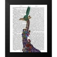 thumbnail image 2 of Fab Funky 20x24 Black Modern Framed Museum Art Print Titled - Giraffe Bunny Mask, Portrait, 2 of 5