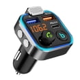 thumbnail image 1 of Car Handsfree Bluetooth 5.0 FM Transmitter Wireless Handsfree Audio Receiver Car MP3 Player Fast Charger Car Accessories, 1 of 4
